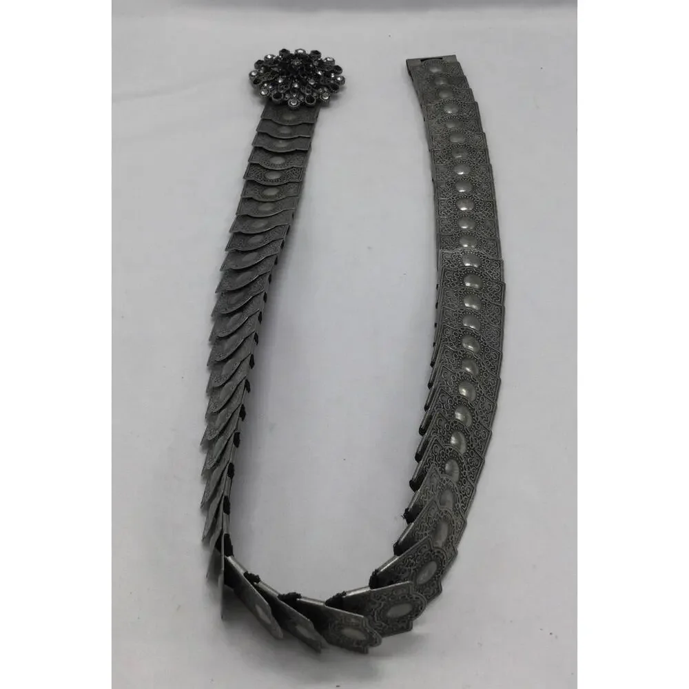 Vintage Metal Scale Elastic Waist Belt